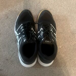 Black and white athletic/volleyball shoes